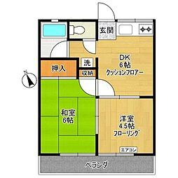 サン・マリンコーポ 2DKの間取図画像
