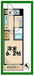 Risingplace登戸 1Kの間取図画像