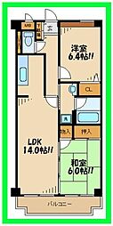 ヴィラ・ギャラクシー 2LDKの間取図画像