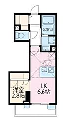 ピースコート登戸2 1LKの間取図画像
