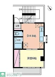 プリムタザワ 1DKの間取図画像