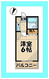 ペアハイム3 1Kの間取図画像