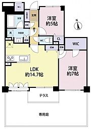 イトーピア東照宮EastHills 2LDKの間取図画像