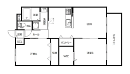 Mitte 2LDKの間取図画像