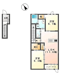 エターナル 2LDKの間取図画像