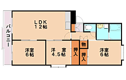 メゾンドFUJI 3LDKの間取図画像