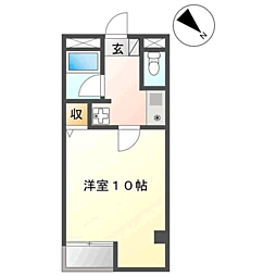 エクセルメゾン高木 1Kの間取図画像