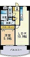 Mソレイユ21 1LDKの間取図画像