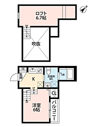 T.A次郎丸4丁目3A棟 ワンルームの間取図画像