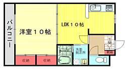 ドリーム・ステージ西長住 1LDKの間取図画像