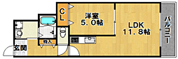 メゾン・ド・Y 1LDKの間取図画像