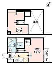 Hiroyu-Fukuoka1 1Kの間取図画像