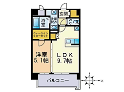ガーデニアコート 1LDKの間取図画像