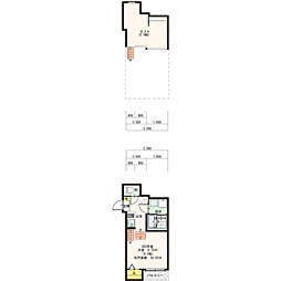Reussir七隈七丁目 1Kの間取図画像
