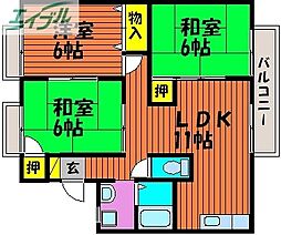 間取図画像 3LDK