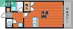 セントフォレスト北長瀬 1Kの間取図画像
