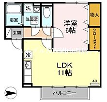 Forest Valley II  ｜ 岡山県岡山市南区西市（賃貸アパート1LDK・2階・42.15㎡） その2