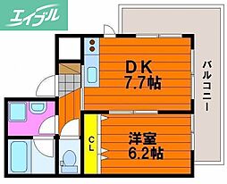 ハアラン高柳 10階1LDKの間取り