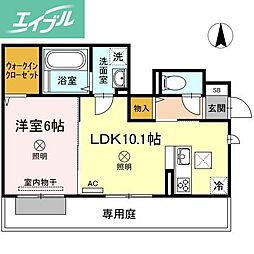 Ma Maison 1階1LDKの間取り