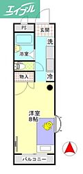 SKマンション 1Kの間取図画像