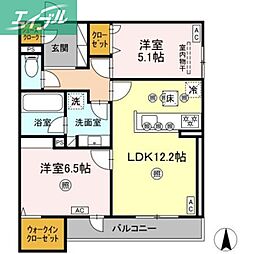 Nap 2LDKの間取図画像