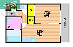 ステラ2 1LDKの間取図画像