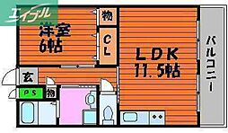 サンライト 1LDKの間取図画像