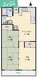 プランドール 3DKの間取図画像