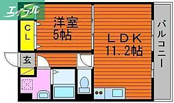 エクセルシオール 1LDKの間取図画像
