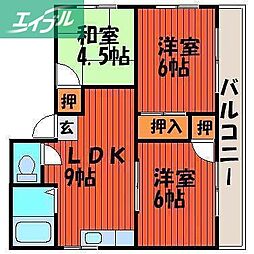 ファミール・ノダ 3LDKの間取図画像