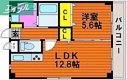 アルファガーデン大元 1LDKの間取図画像