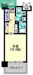 アクシス今 1Kの間取図画像