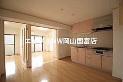 岡山電気軌道東山本線 東山・おかでんミュージアム駅駅 徒歩7分の賃貸マンション 4階3DKのリビング/ダイニング