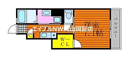 St.LEONENAGAOKANorth 1Kの間取図画像