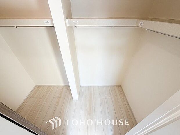 たっぷりと荷物が入るよう、ウォークインクローゼットを完備いたしました。