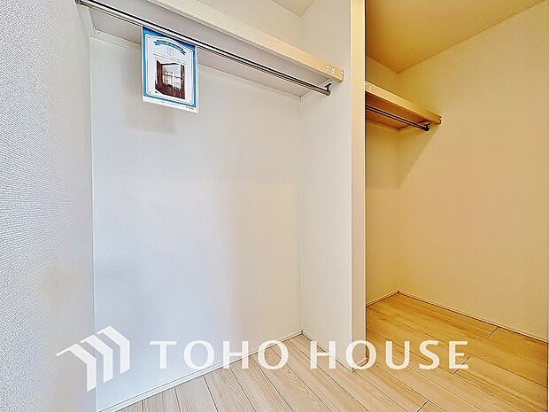 たっぷりと荷物を入るよう広々としたウォークインクローゼットを完備、使い勝手の良さを追求しております。