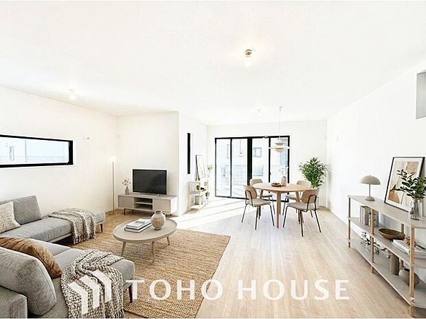 ホワイトナチュラルのテイストが、自然体で過ごせる心地良さ生み出しています。