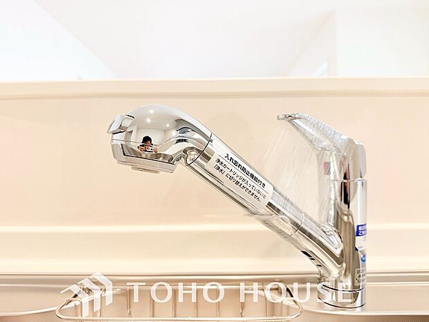 浄水と原水をボタン一つで切り替えられる浄水器一体型水洗。近年主流になりつつある人気の設備です。