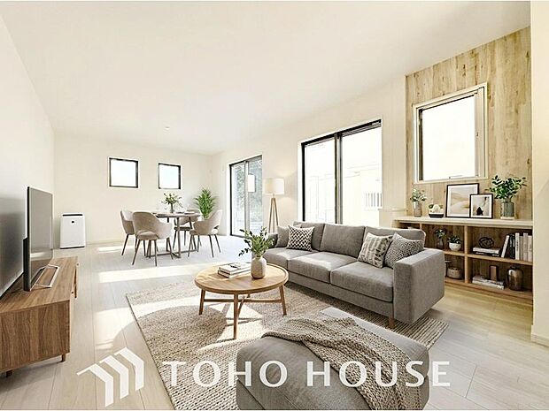 空気感という居心地の良いＢＧＭは、暮らしのステージを彩り、心からのやすらぎと満足感を与えてくれます。 ※家具・家電はCGです。