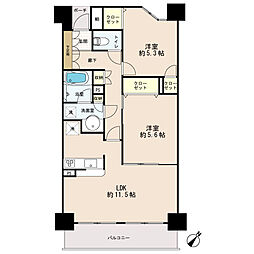 北習志野セントラルガーデン 2LDKの間取図画像