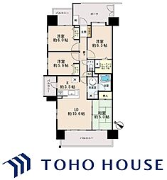 デュオヒルズ津田沼前原 3LDKの間取図画像