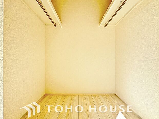 たっぷりと荷物が入るよう、ウォークインクローゼットを完備いたしました。