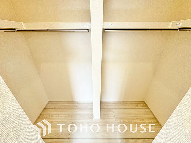 たっぷりと荷物を入るよう広々としたウォークインクローゼットを完備、使い勝手の良さを追求しております。