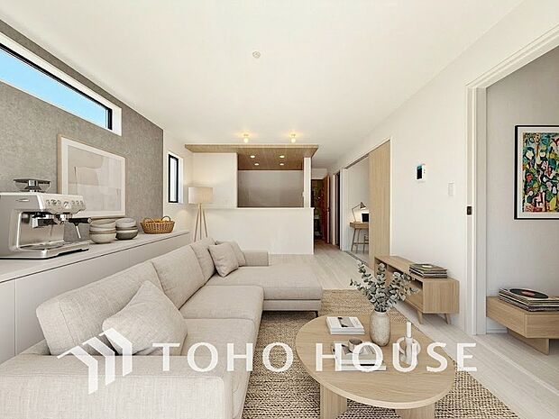 毎日の暮らしに癒しをもたらす居心地の良いリビングです。(家具・家電はCGです)