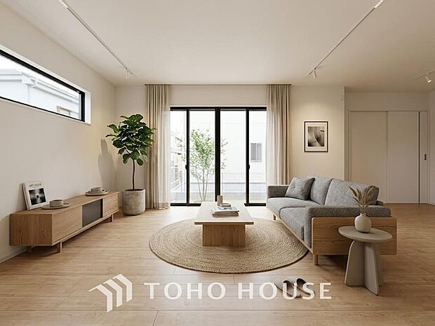 ホワイトナチュラルのテイストが、自然体で過ごせる心地良さ生み出しています。CGによるイメージ写真です。