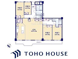 市川パークハイツC棟 4LDKの間取図画像