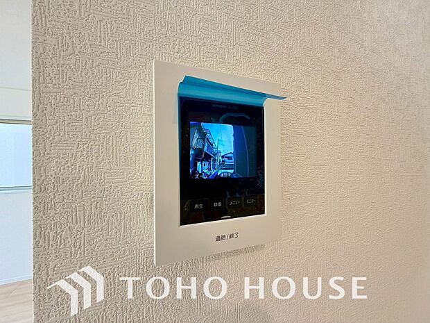 見える安心をカタチにしました。誰が来てもわかる様にモニター付きインターホンを設置。