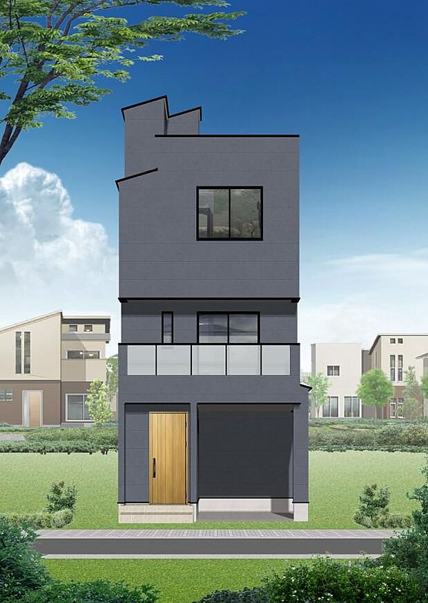 （D号棟）完成予想図。住宅ローンの取り組みもさまざまな比較が大切です。金利商品選び銀行選びも、お任せください。些細なことでも、何でも質問して下さい。誰よりも解り易く、丁寧に、ご説明させていただきます。