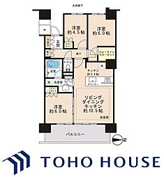 シティタワー金町タワー棟A棟 3LDKの間取図画像