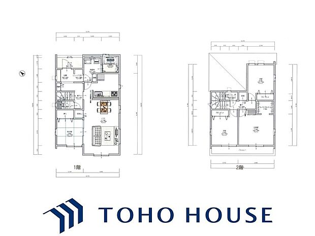 建物プラン例(10号地)建物価格1700万円、建物面積99.78平米。実際に生活する側に立って設計した工夫が要所要所に感じられるキメ細やかさがこの邸の魅力の一つです。
